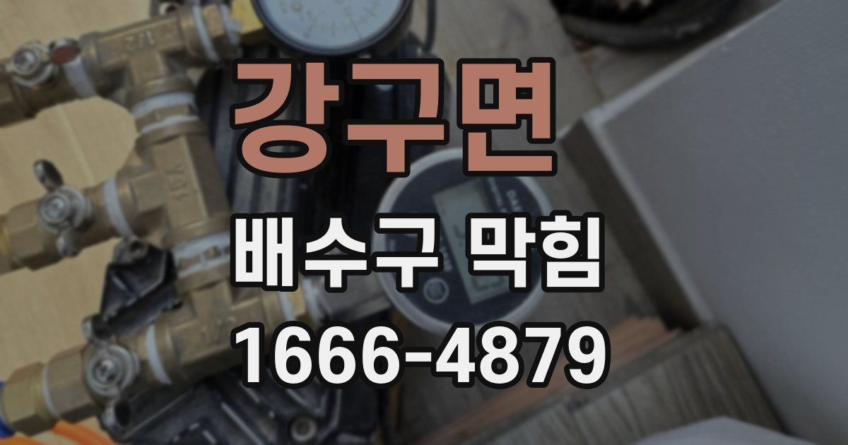 강구면 배수구 막힘