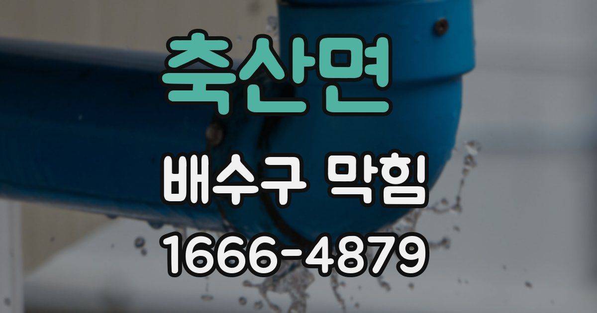 축산면 배수구 막힘