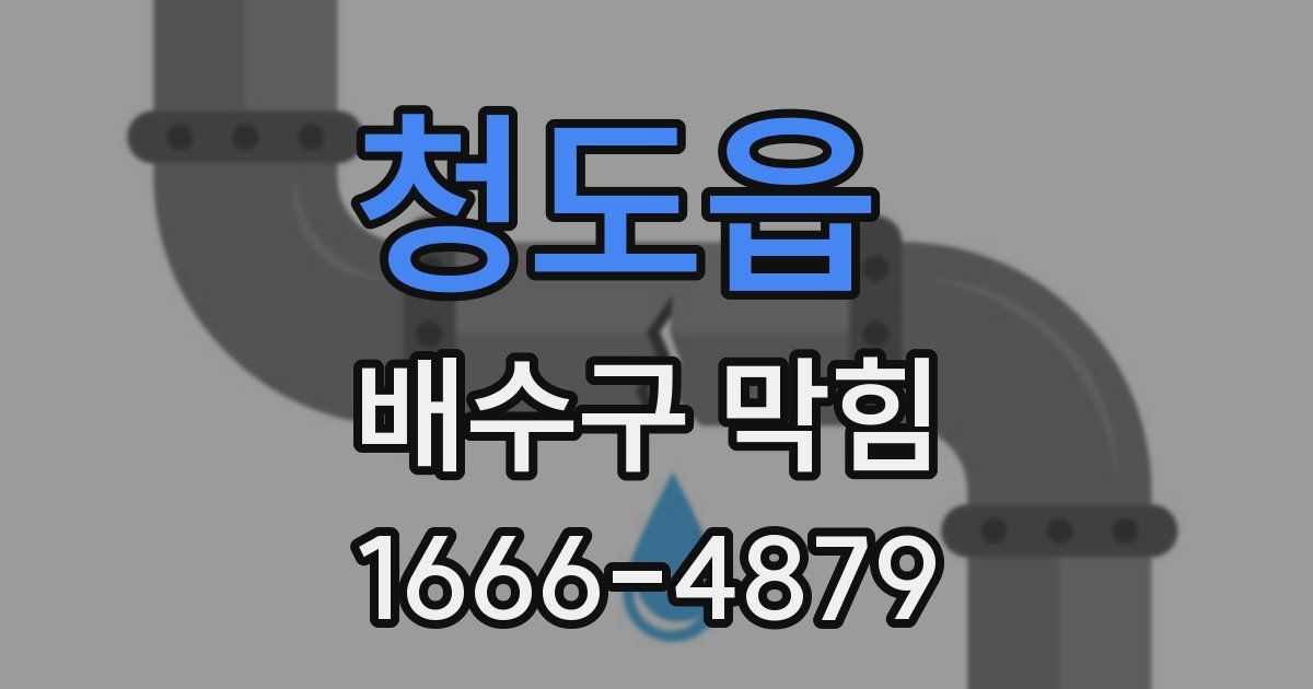 청도읍 배수구 막힘