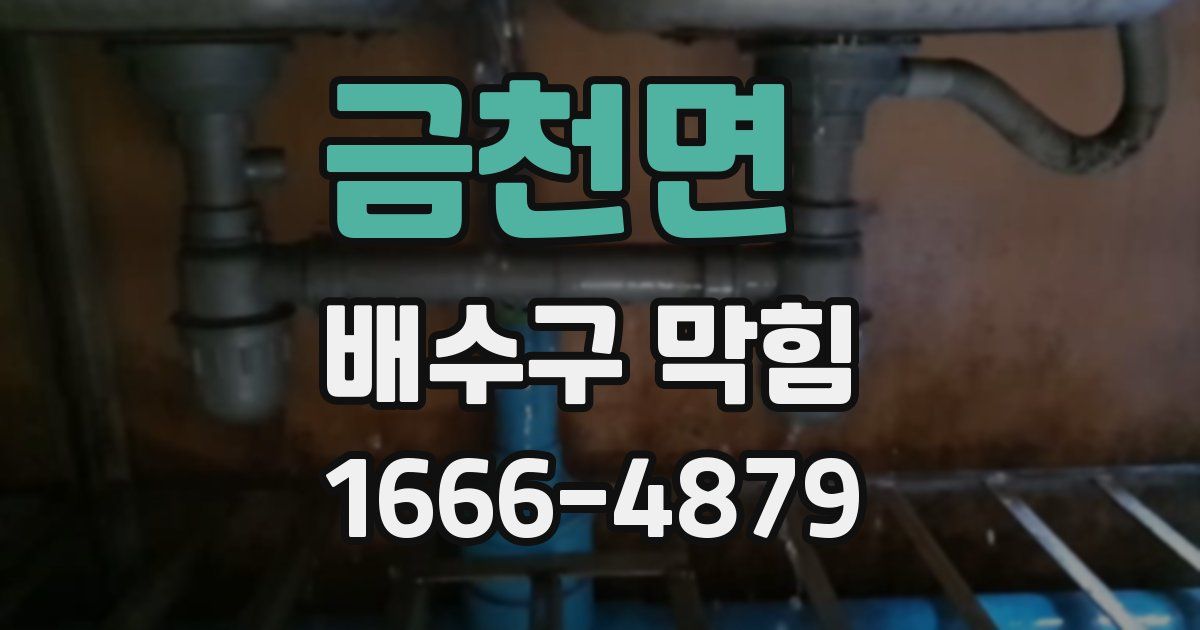 금천면 배수구 막힘