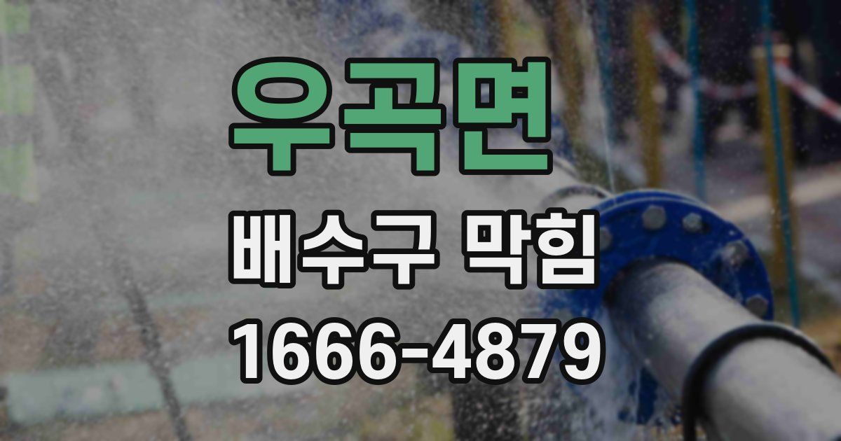 우곡면 배수구 막힘