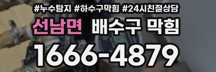 선남면 배수구 막힘