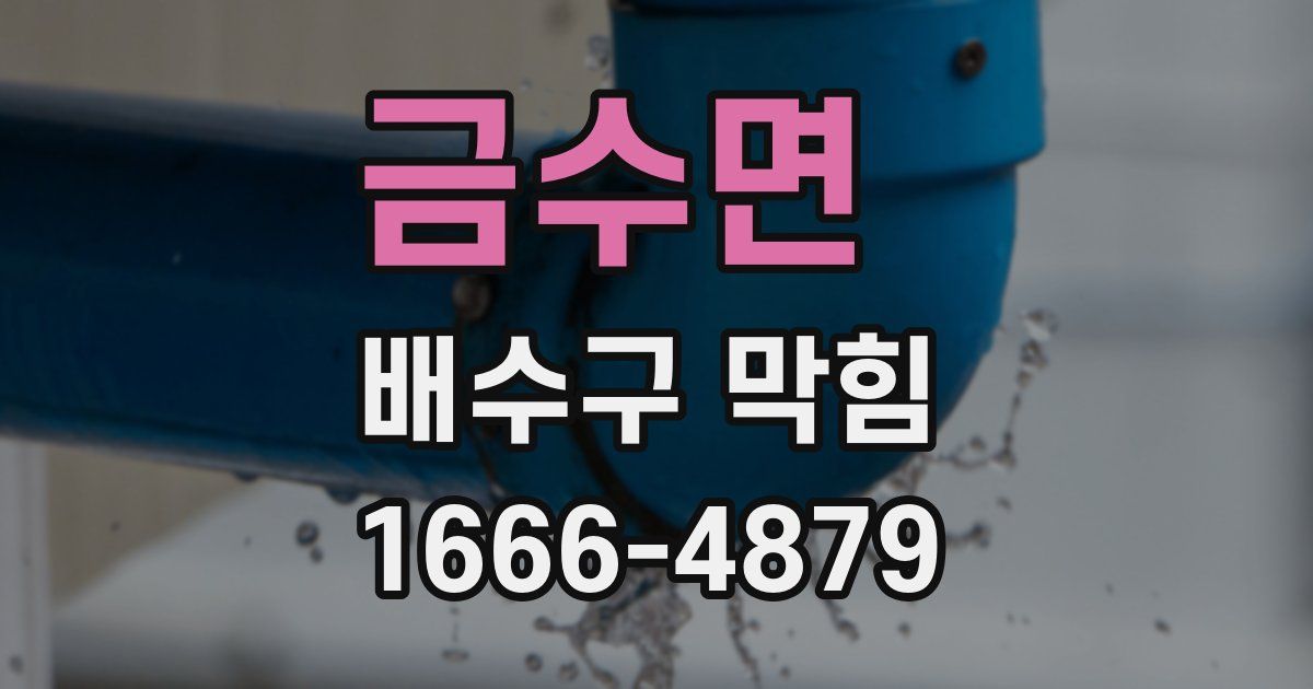 금수면 배수구 막힘