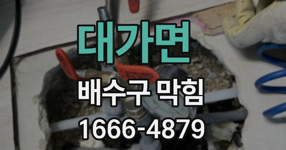 대가면 배수구 막힘
