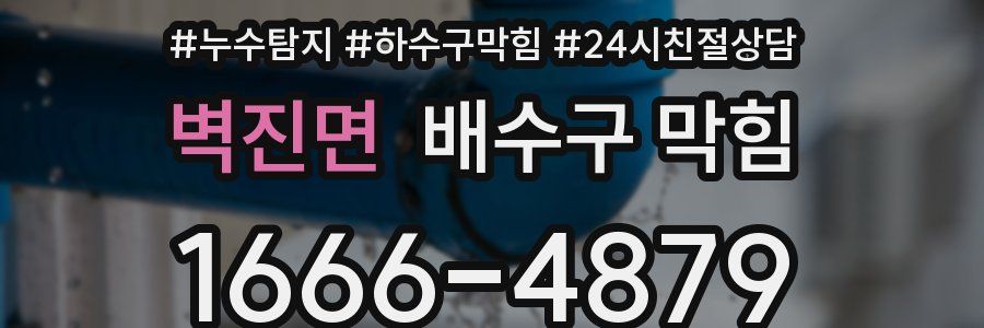 벽진면 배수구 막힘