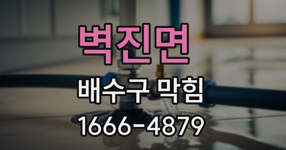 벽진면 배수구 막힘