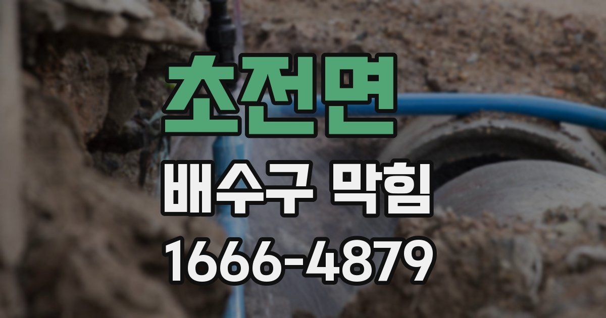 초전면 배수구 막힘