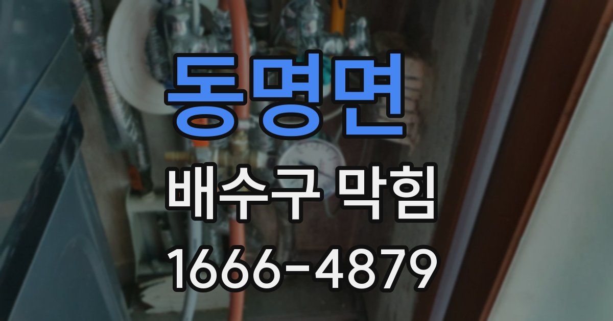 동명면 배수구 막힘