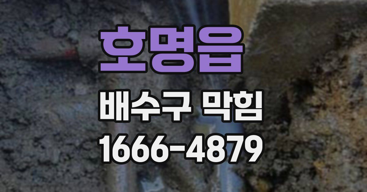 호명읍 배수구 막힘