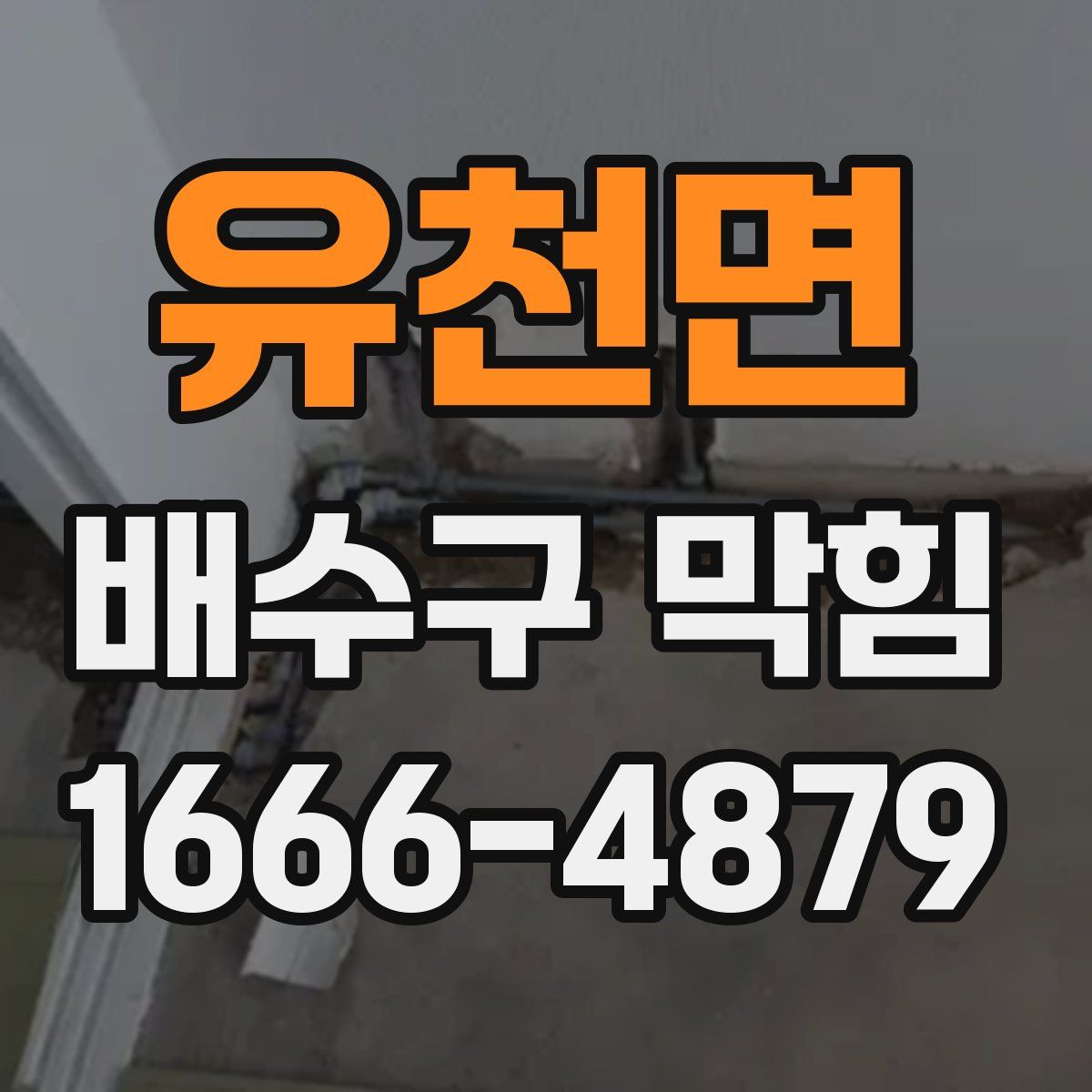 유천면 배수구 막힘