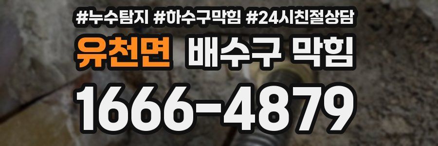 유천면 배수구 막힘