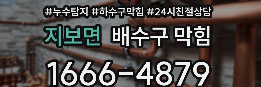 지보면 배수구 막힘