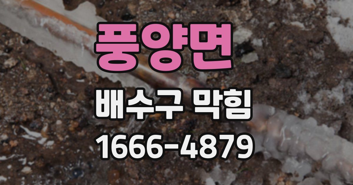 풍양면 배수구 막힘