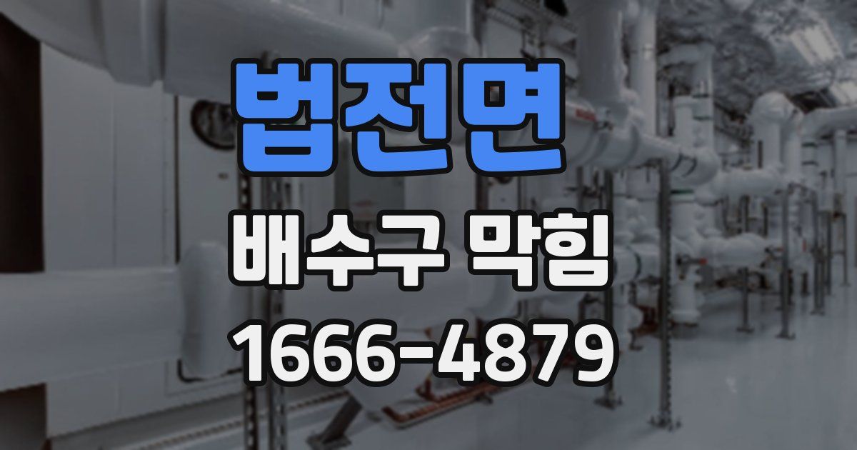 법전면 배수구 막힘