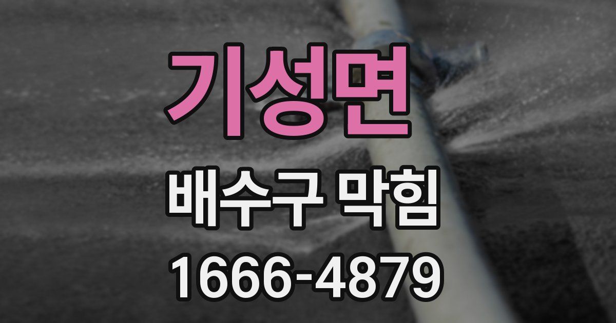 기성면 배수구 막힘