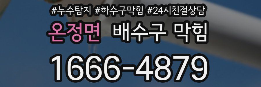 온정면 배수구 막힘