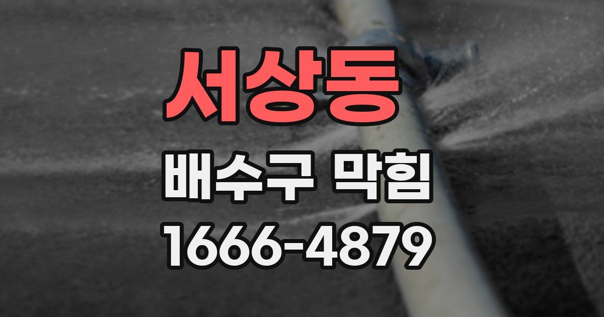서상동 배수구 막힘