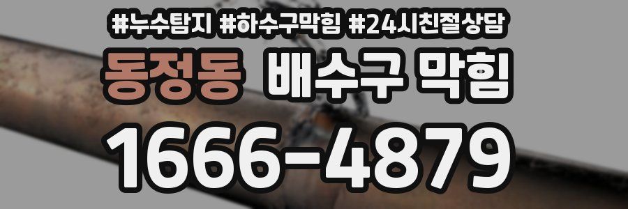 동정동 배수구 막힘