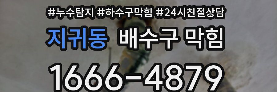 지귀동 배수구 막힘