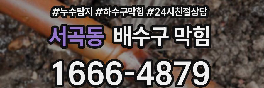 서곡동 배수구 막힘