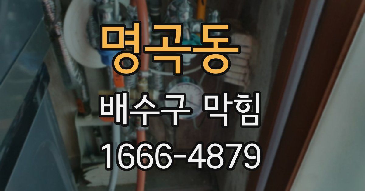 명곡동 배수구 막힘