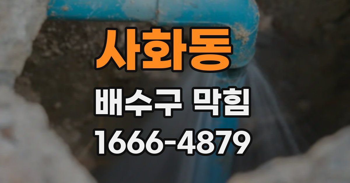 사화동 배수구 막힘