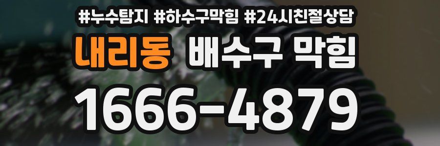 내리동 배수구 막힘