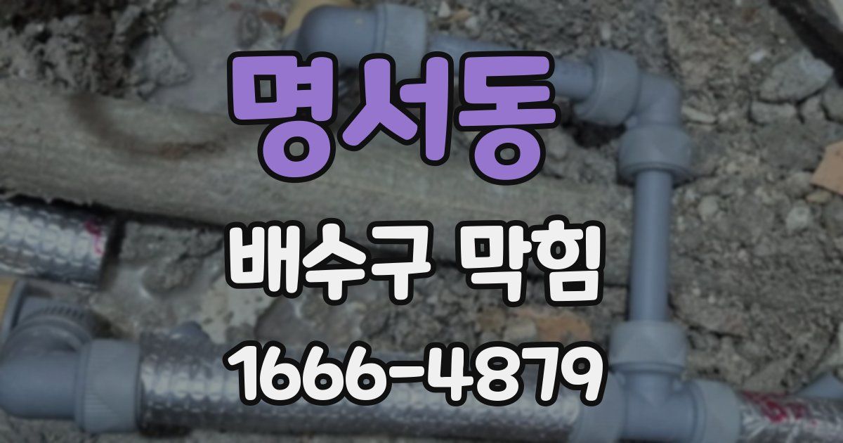명서동 배수구 막힘