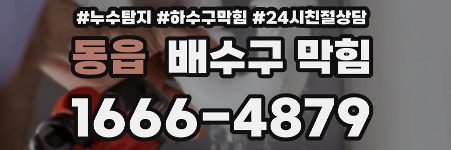 동읍 배수구 막힘