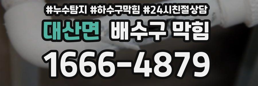 대산면 배수구 막힘