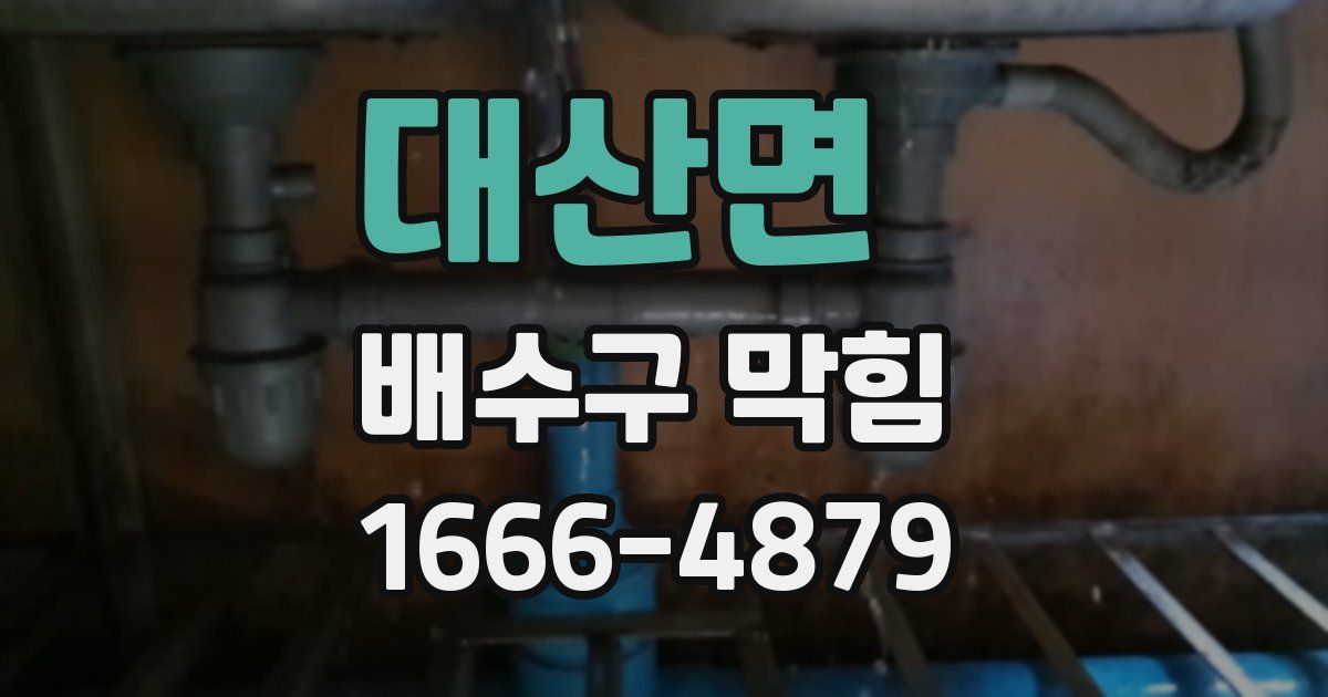 대산면 배수구 막힘