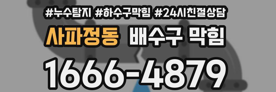 사파정동 배수구 막힘