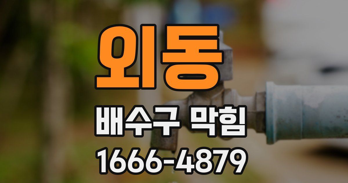 외동 배수구 막힘