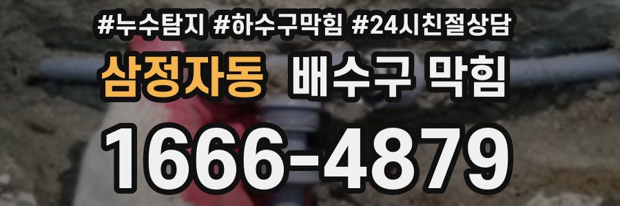 삼정자동 배수구 막힘