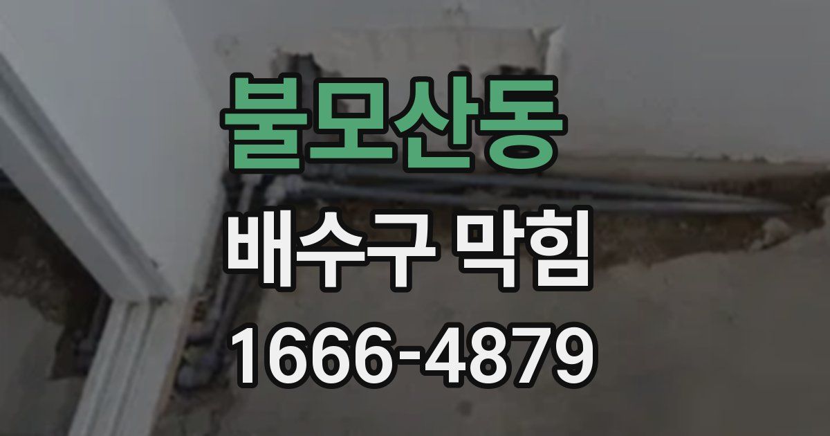 불모산동 배수구 막힘
