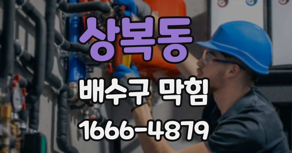 상복동 배수구 막힘