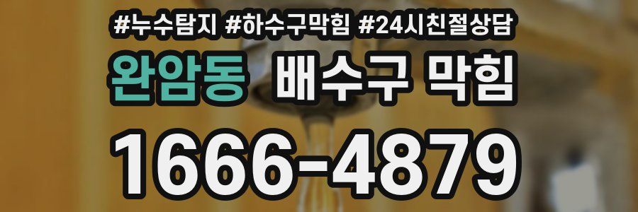 완암동 배수구 막힘