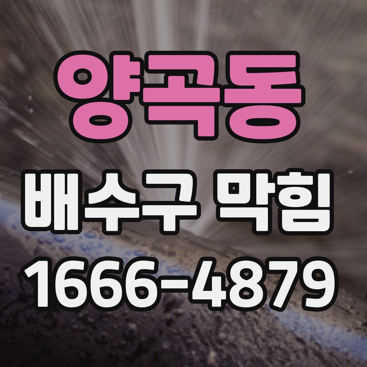 양곡동 배수구 막힘