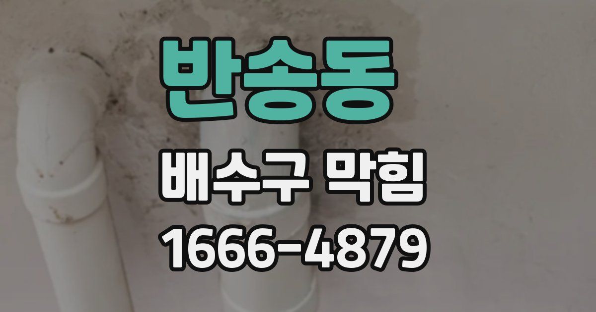 반송동 배수구 막힘