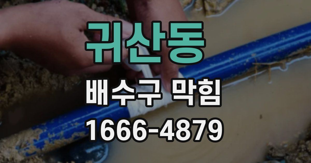 귀산동 배수구 막힘