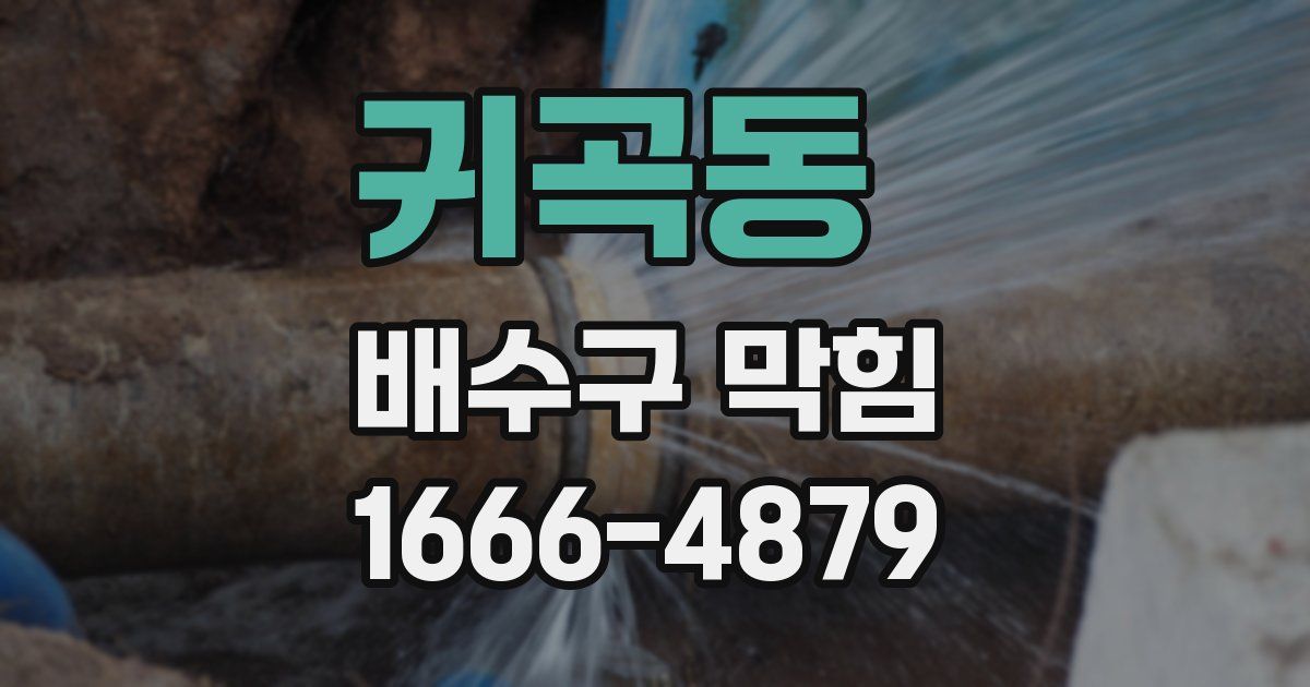귀곡동 배수구 막힘