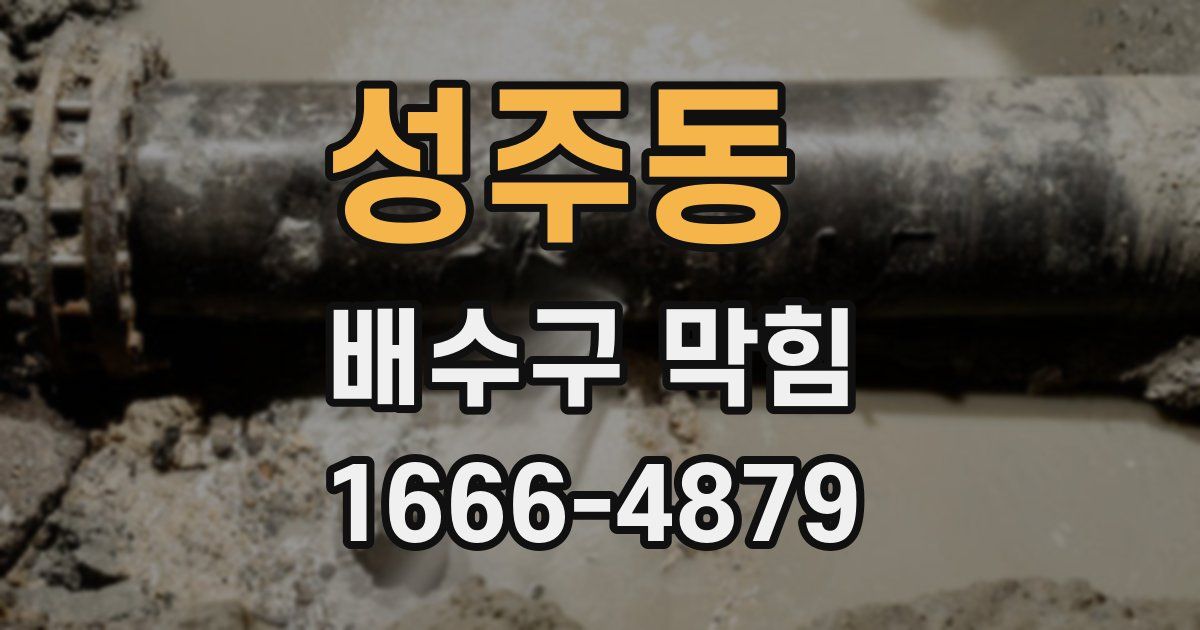 성주동 배수구 막힘