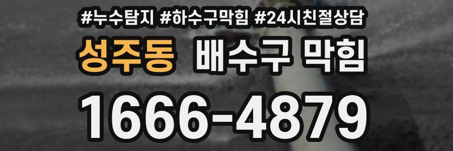 성주동 배수구 막힘