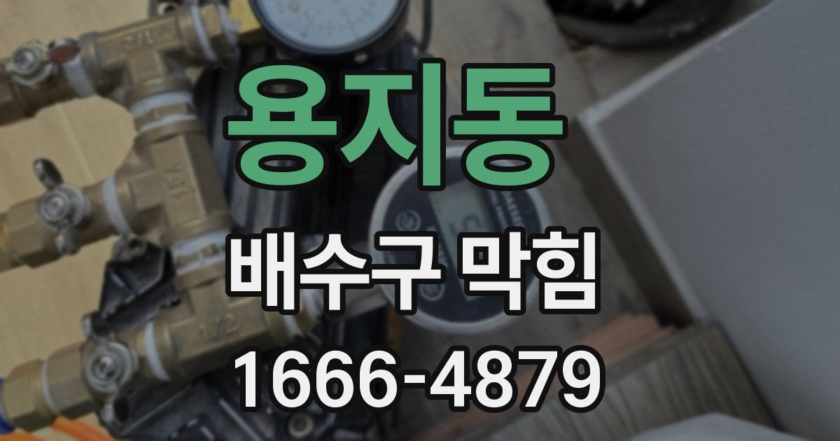 용지동 배수구 막힘