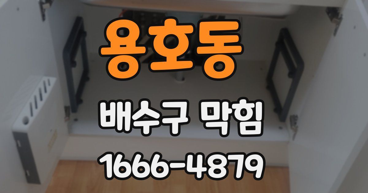 용호동 배수구 막힘