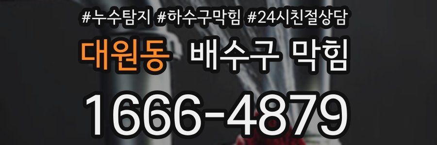 대원동 배수구 막힘