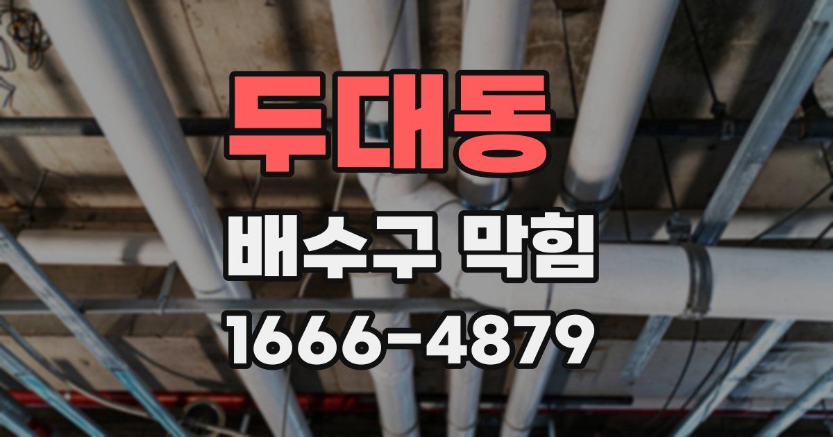 두대동 배수구 막힘