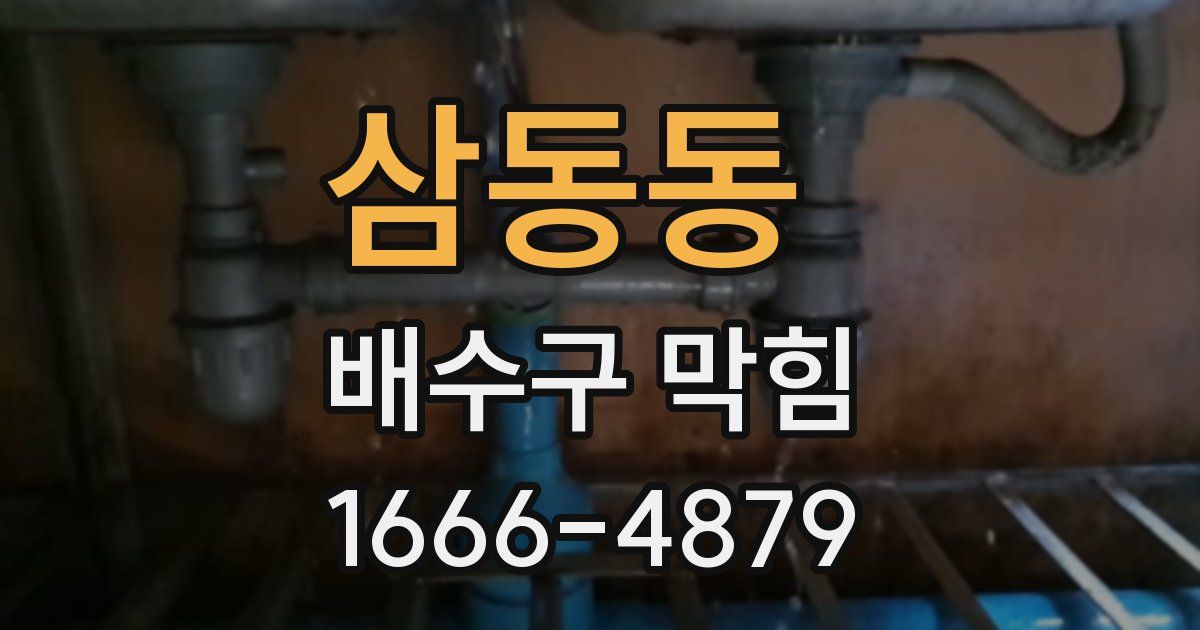 삼동동 배수구 막힘
