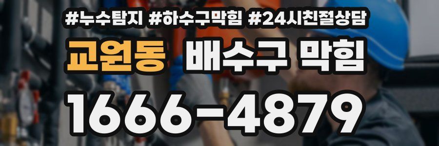 교원동 배수구 막힘