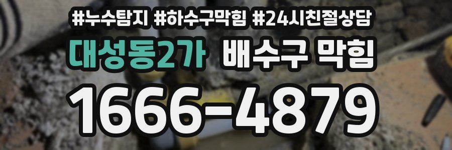 대성동2가 배수구 막힘